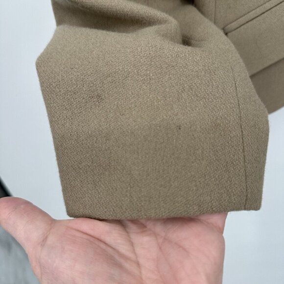 vintage 80s NEIMAN MARCUS STANLEY BLACKER jacket blazer 100% wool tweed tan 10 - Picture 6 of 11